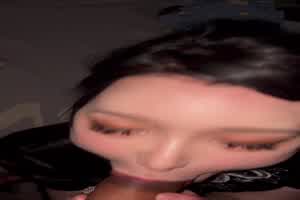 大眼御姐口交被口爆  背景图片